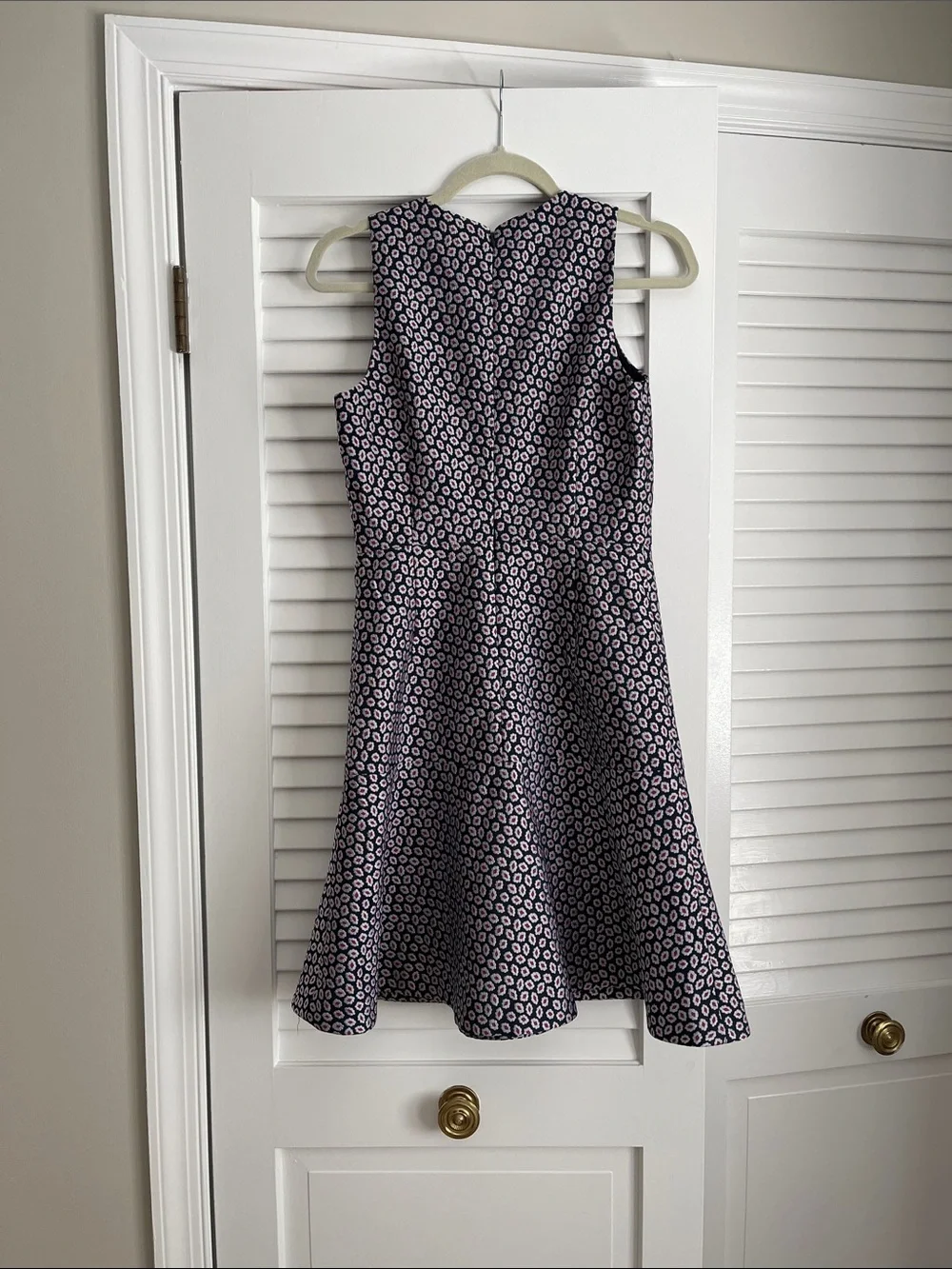 J. Crew Navy and White Sleeveless A-Line Mini Dress